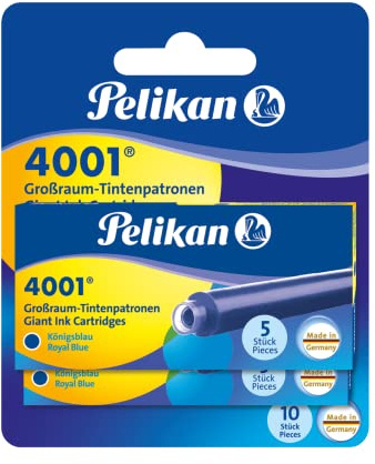 Pelikan 330852 - Tintenpatrone 4001 Grossraum 10 Faltschachteln mit je 5 Patronen