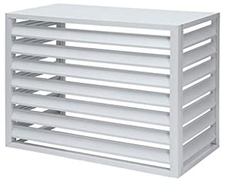 Cubierta De Aire Acondicionado De Aluminio para Exteriores Cubierta De Protección De Aire Acondicionado A Prueba De Lluvia Y Sol Cubi(Size:100x50x70cm (4 Sides) Top Closed,Color:Blanco)
