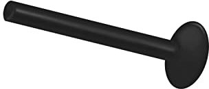 PIERCINGLINE PTFE Labret ohne Kugel Piercing Nase Ohr Lippe Schwarz 1,6 x 17 mm