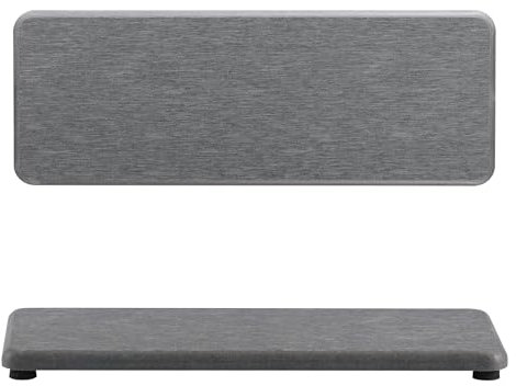 NiuYichee 2 Pcs Water Absorbing Stone Trays, Kitchen/Bathroom Sink Soap Dish, Diatomite Tray Used for Hand Soap & Cosmetic Bottles in The Modern Home, 3.15 W x 8.7 L, Gray