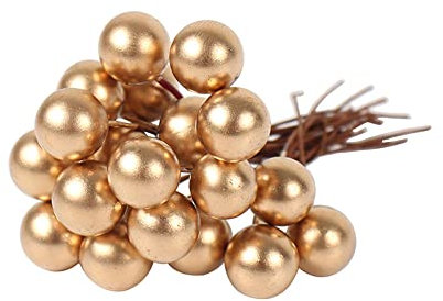 50 Stück Schaum Ball,goldene und Silberne Kugel,Weihnachtskugeln,Kuchen Dekoration Kugel,Silberne und Gold Weihnachtskugeln,Schaumkugel Ornamente,Cupcake Topper Schaum Runde Ball Ballon,Gold10mm