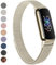 Meliya Metallband, kompatibel mit Fitbit Luxe Bändern, für Damen und Herren, Edelstahl-Mesh-Schlaufe, verstellbares Armband, Ersatzband für Fitbit Luxe Fitness-Tracker (Champagner-Gold)