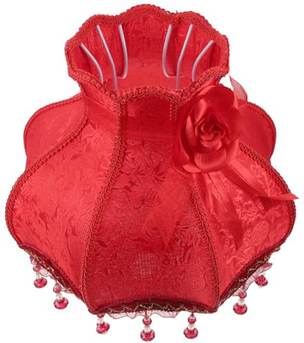 BESTonZON Pantalla Lámpara Vintage Diseño Europeo Decorativa Tela Suave Reemplazo