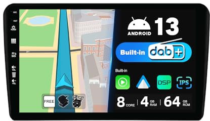 BXLIYER Android 13 -[Eingebaut DAB]- IPS Autoradio für Audi A3 8P 8PA S3 RS3 (2003-2013) - Kabellos Carplay/Android Auto - 4G+64G - Kamera + MIC - 9 Zoll 2 Din - Lenkradsteuerung DSP Fast-boot 360-CAM