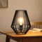Osairous Tischlampe Vintage 23cm, Schwarz Nachttischlampe, Käfigblende Tischlampen, Tischleuchte FüR Schlafzimmer, Schreibtisch, Esstisch