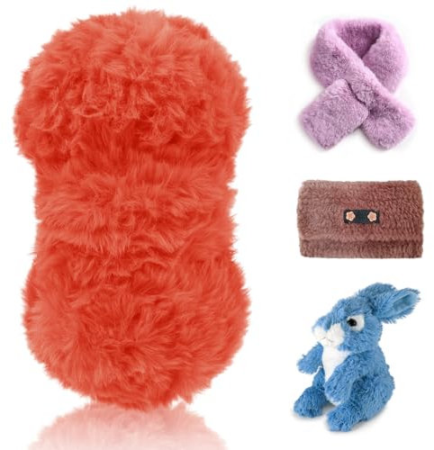 LEREATI Plüschwolle 100g Fransengarn Weiche Flauschige Wolle Dicke Plush Yarn Fluffy Yarn Fransenwolle zum Häkeln & Stricken Tasche, Hüte, Decken, Pelziges Objekt (Orange)