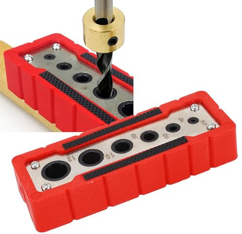 Adjustable Woodworking Drill Guide 2-12mm with High-Speed Steel Hole Locator for Universal Wood Drilling Tools Precision Carpentry Jig for Drill Press Wood Projects