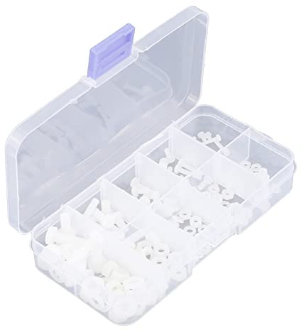Kit D'assortiment De Vis En Nylon 150 Pièces, M2 M2.5 M3 M4 M5, Kit D'assortiment De Vis, Boulons, écrous, Rondelles, Livré Avec une Boîte En Plastique Pour le Matériel électrique Et Mécanique