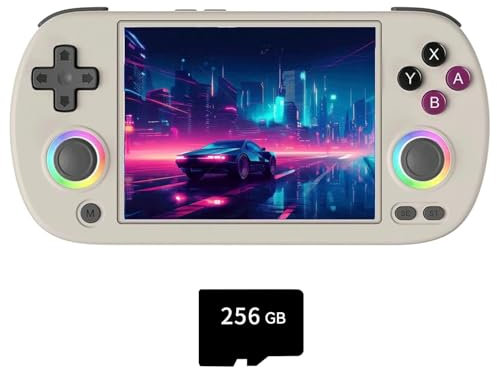 NULA Anbêrnic RG40XX H Console di Gioco Portatile Retrò, Con 16000+giochi 64G+256G, IPS da 4,0 Pollici Sistema Linux Arcade ARM Cortex-A53, Supporto Bluetooth 5G WIFI Battle
