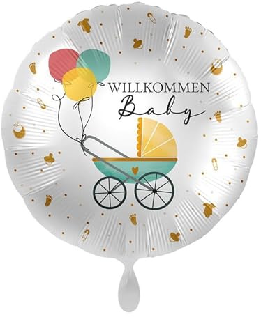 NEU Folienballon - Willkommen Baby - ca. 45cm Durchmesser