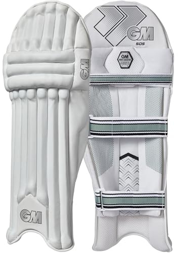 GM | Cricket Batting Pads | 505 | Traditional Cotton & Cane | 1 Pair | White | Gunn & Moore