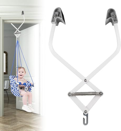 Asfrode Pinza para puerta para cuna de bebé, columpio de bebé, hamaca para bebé, soporte para marco de puerta, soporta hasta 15-16 kg