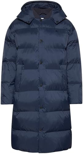 Calvin Klein Herren Daunenmantel Long Length Nylon mit Kapuze