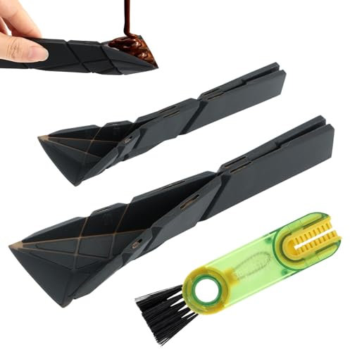 3 in 1 Polygons Measuring Spoons Set with Brush, Silicone Folds Measuring Spoon Multifunction Folds Flat, 2 Spoons with 6 Different Sizes, 3-in-1 Magnetic Measurement Kitchen Gadget Utensils