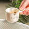 crayfomo Milky silver coffee ceramic measuring cup, double scale espresso extraction cup, 6.5CM*9.1CM
