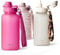MAMEIDO Trinkflasche 1l mit Strohhalm & Zeitmarkierung als Trinkerinnerung, Wasserflasche auslaufsicher, Sportflasche BPA-frei, Gym Water Bottle, Flasche aus Tritan (Glow Couture, 1000ml)