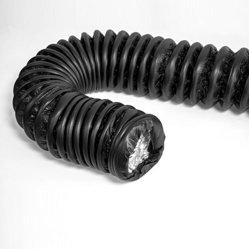 QSPNVFB Trockner Abluftschlauch PVC Aluminium Lüftungsschlauch Isolierter Flexrohr Klimaanlagenschlauch 110 200 300 500mm Abzugshaube Belüftungsschlauch(Dia 110mm (4.3))