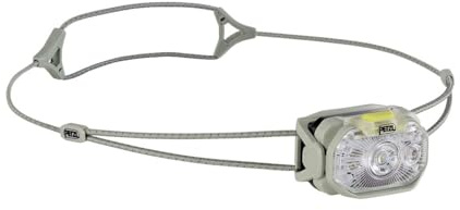 Petzl Lampada frontale Swift LT - Verde deserto | Ultraleggero e ricaricabile, luce da 380 lumen