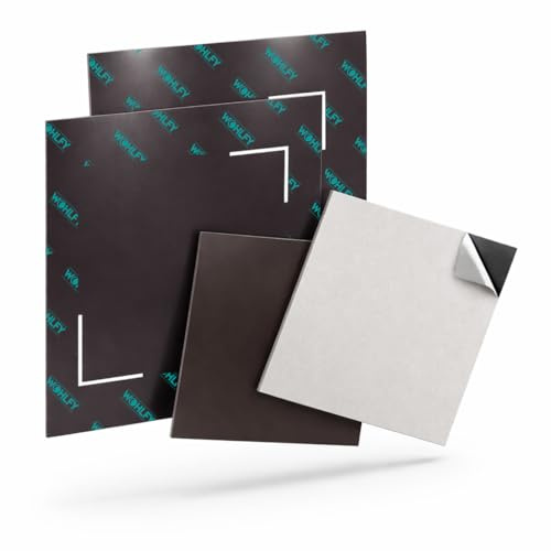 Wohlfy Magnetaufhängung 10×10 cm selbstklebend – extra Stark bis 2 kg Tragkraft ohne Bohren – Magnethalter für Wandmontage – Acrylglas, Fotoboard, Metall Fotodruck, Foto auf Holz und dünne Rahmen