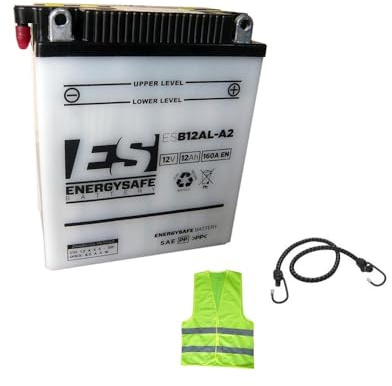 batteria YB12AL-A2 ESB12AL-A2 12V-12AH fornita completa per l'utilizzo COMPATIBILE CON PEUGEOT Satelis/RS/Ex./Pre./E/Urban 4T-4V-IE 125 per anno 2006 al 2015 batterie CCA 160A EN 134x80x160mm