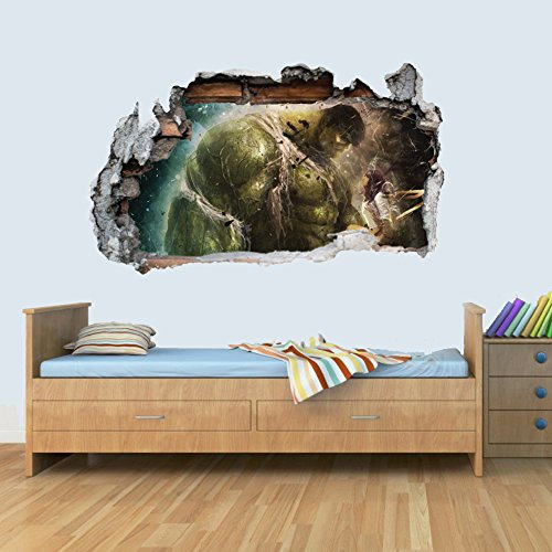 GNG Marvel Hulk Vinyl Smashed Wandkunst Aufkleber Aufkleber Schlafzimmer Jungen MädChen 3D L