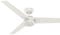 HUNTER FAN Ceiling Fan Protos 132 cm Indoor and Outdoor, and Wall control, Fresh White, 3 Reversible Blades Fresh White and Light Stripe Ideal for Summer or Winter, Model 50623