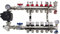 Brass Underfloor Heating Complete Manifold Kit + Grundfos 'A' Rated Pump (6 Ports, 12mm eurocon connectors)