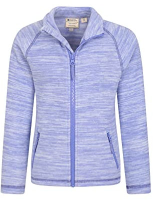 Mountain Warehouse Snowdonia Kids Fleece Jacket - Soft Touch Sweater, Lightweight, Quick Drying Pullover, Antipill Top, Practical - For Spring Summer, Travelling Dark Purple (01) 13y