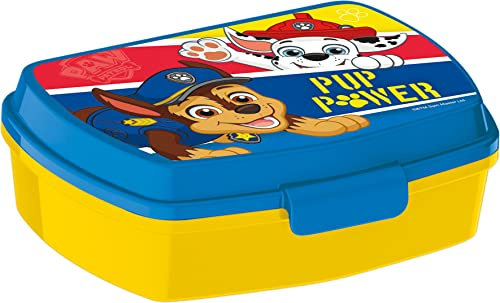 ALMACENESADAN - 2660; Sandwichera rectangular multicolor premium Patrulla canina; Paw patrol; producto de plástico, Libre BPA;