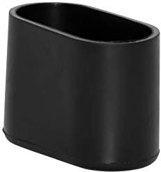 Flyshop Stuhlbeinkappen, PVC Schutzkappen, geruchlos, kratzfrei, oval 20 x 40 mm (2,0 x 4,0 cm), 8 Stück, Schwarz