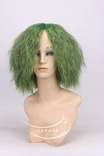 Movie Batman The Dark Knight The Joker Green messy wig Heath Ledger cosplay Center parting Green wig costumes