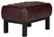 Woodkings® Chesterfield Hocker Kingsfield Echtleder antik rot Lederhocker Designhocker Federkern Unikat Fußhocker englischer Stilhocker für Ohrensessel