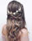 Unicra Blumen Haarschmuck Hochzeit Kopfschmuck Perlen Hochzeit Haarschmuck Braut Kristall Braut Kopfbedeckung(Roségold)