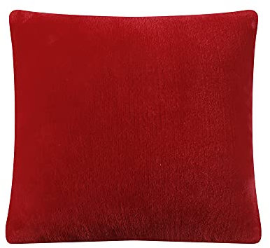 Mixibaby Kissenbezug Dekokissen Kissenhülle Kissen Bezug Sofakissen Plüsch Flanell 40X40, Farbe:Rot