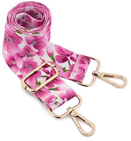 ZOUIQSS Damen Goldfarbene Bunter Schultergurt längenverstellbarer breiter Tragegurt Schultergurt für Handtaschen 3.8cm breit 73-125cm-Schultergurt für Handtaschen((3.8CM) Flower6)