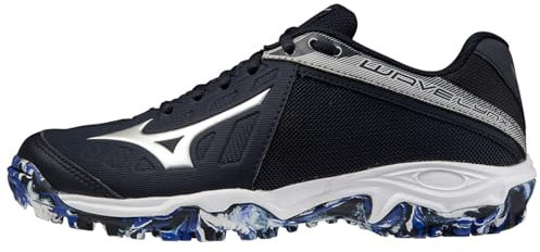 Mizuno Herren Wave Lynx Feldhockey-Schuh, Princess Blue/White/Ignition Red, 42.5 EU