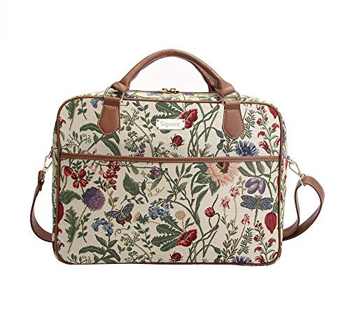Signare Gobelin Laptop Tasche Laptoptasche 15.6 Zoll, Notebook Tasche 15.6 Zoll Business Taschen Damen mit Garten Designs (Fresh Morning Garden)