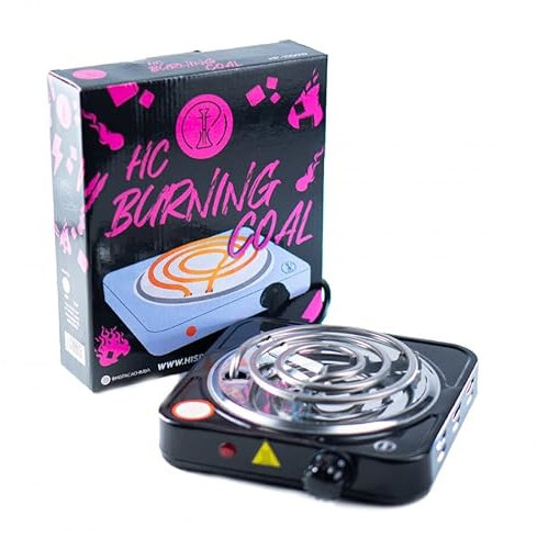 HISPACACHIMBA HC Burning - Hornillo Cachimba Electrico Shisha para Carbones Barbacoa - Encendedor Carbones Hookah
