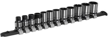 Sealey AK7992 12pc 3/8 Sq Drive Socket Set - Black Series