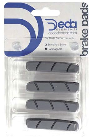 Deda Elementi Carbon Rim Brake Pad Inserts, Grey, Compatible with Shimano, Two Pairs
