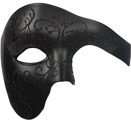 Decorative Half Face Mask Plastic Eye Mask Halloween Face Mask Cover for Women Men Adults Carnivals Halloween Christmas Nightclub Cosplay Party Costume Props Decorations Accessories Dress Up Mask
