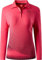 jeansian Women's Sport Long Sleeves Outdoor Athletic Golf Tennis T-Shirt Tops Tees SWT338 Rosered S
