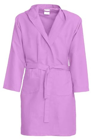 Dorian Home - Accappatoio Uomo e Donna in Microfibra Anallergico, Morbido, Leggero, Salvaspazio, Assorbente a Rapida Asciugatura con Cappuccio, Tasche, Cintura a Passanti e Gancio, Lavabile (no Stiro)