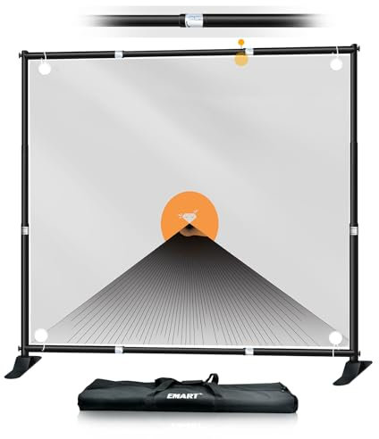 EMART Banner Stand, 10x10ft/ 3mx3m Heavy Duty Adjustable Step and Repeat Backdrop Support Kit for Photography, Trade Show, Photo Booth