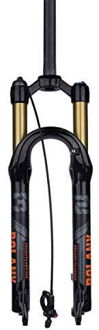LHHL Forcella Bicicletta 27.5/29 Pollici Forcella Rigida Mountain Bike in Lega Alluminio Escursione di 120mm Forcella Dritta MTB Bicicletta 9mm (Color : Black Remote, Size : 29'')