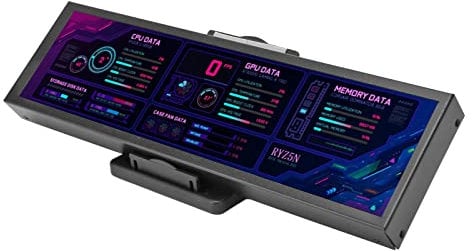 8,8 Zoll Computer Temperaturmonitor, IPS Touch, PC Temperaturanzeige für AIDA64 1920 X 480 60 Hz, USB C Schnittstelle, CPU, GPU, SSD, Datenbildschirm für für