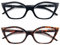 Kodilin Occhiali da Lettura Donna 2.0 Anti Luce Blu Cat Eye Occhiali per PC con Cerniera a Molla, Nero+Tartaruga
