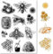 craspire Honey Bee Sunflowers Clear Rubber Stamp Vintage Honeycomb Hummel Transparente Silikonsiegel Stempel Für Journaling, Kartenherstellung, DIY, Scrapbooking, Handgefertigtes Foto-Notizbuch