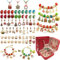 Qupzze 66 Stück Weihnachten Gold Emaille Charm Armband Making Kit Geschenke für Mädchen Charm, DIY Armband Art Schmuck Bastelset Teenager Geburtstags