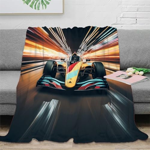 Strunt Formel-Rennfahrer Rennwagen Decke, Weiches Plüsch-Flanell-Fleece-Überwurf, Decken Für Couch, Sofa, Bett, Wohnzimmer 40x50inch(100x130cm)